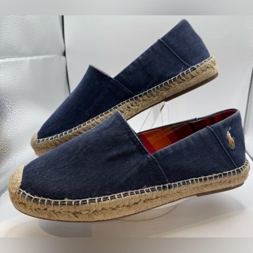 Polo by Ralph Lauren Men's Dark Blue denim Espadrilles 9.5 US